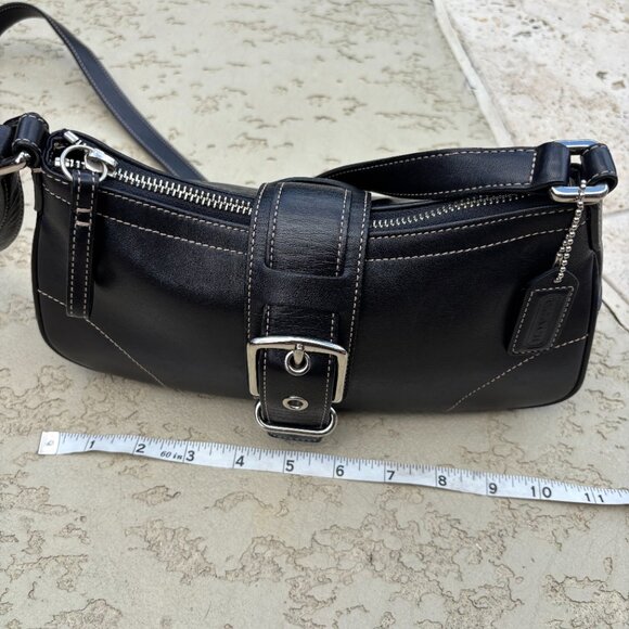 Vintage Y2K Coach Black Leather Soho Shoulder Bag – - Picture 9 of 16